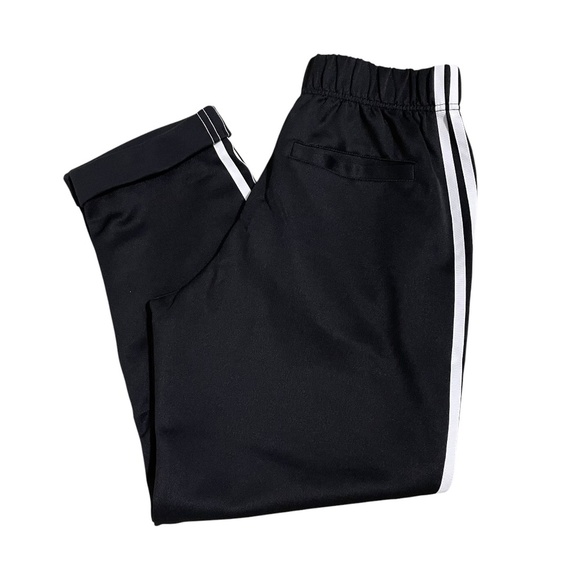 adidas Pants - Adidas Womens Black Pants Small 3 Stripe Elastic Waist Cuffed Primeblue Athletic
